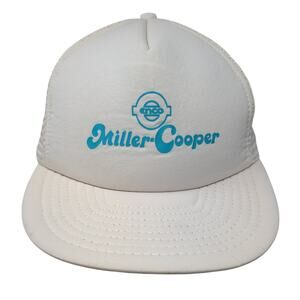 Miller Cooper Snapback Trucker Hat Beige Large Adjustable Mesh Back Kenda